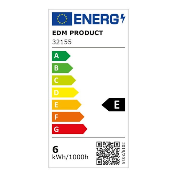 LED væglampe - EDM - Sort - Udendørs brug - 6W 450 lumen 4000K sort