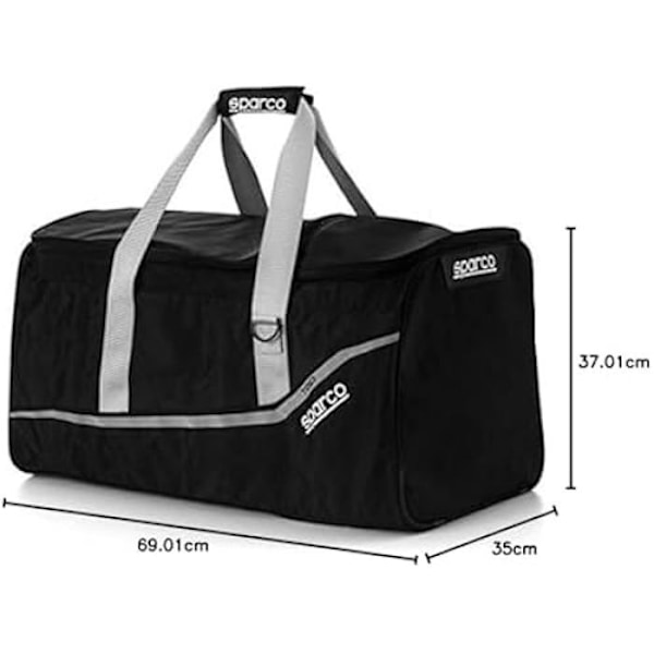 Rejsetaske - SPARCO - Trip Kit Taske - 89 liter - Sort/sølv - Separate rum