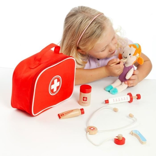 Läkarfodral med trätillbehör Doctor Set Molto
