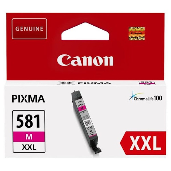 Canon CLI-581XXL mustesuihkukasetti - Magenta - Mustesuihkutulostus - Pitkäkestoinen riittoisuus - 747 sivua - 1