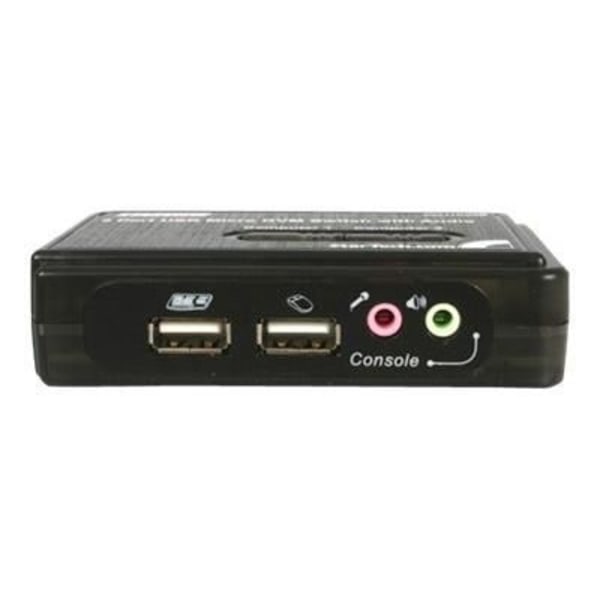 StarTech.com 2-porttinen USB VGA KVM -kytkinsarja, ääni ja kaapelit - Näppäimistö-hiiri -näyttökytkin - musta (SV211KUSB)