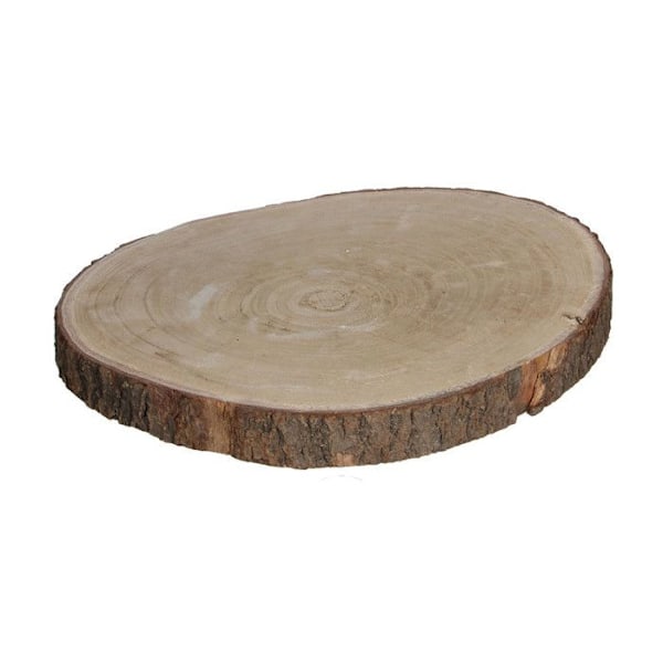 Dekorativ logg - Mica Decorations - Brunt trä - 4 x 34 cm - Inomhus - Lantlig stil kastanj