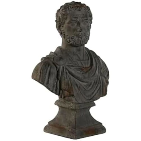 Dekorativ figur - HOME ESPRIT - Grå buste - 36 x 16 x 46 cm - Moderne stil - Dekorative genstande Flerfärgad