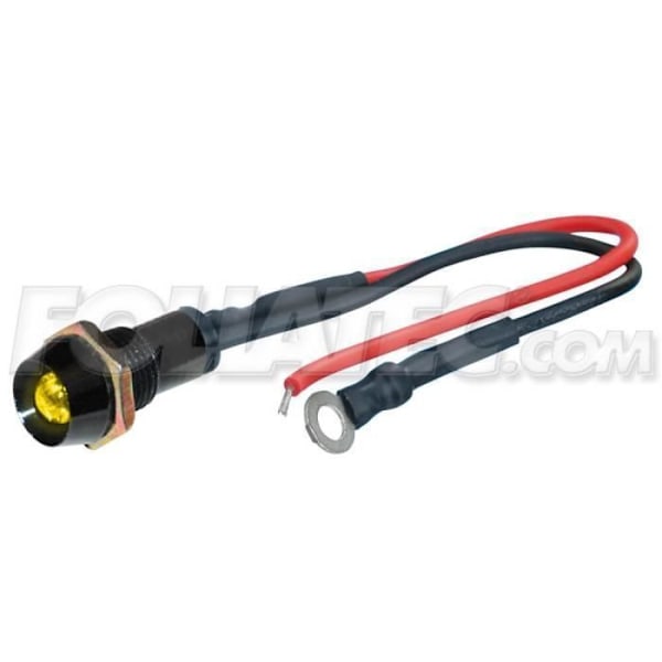 LED KONTROLLYS SORT GUL 1 STK DIAM. 10 MM