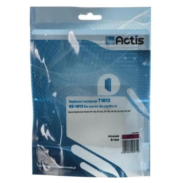 Magenta blækpatron ACTIS til Epson printer (erstatning for Epson T1813)