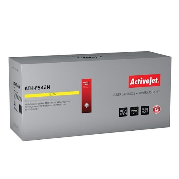 Tonerpatron - Activejet - ATH-F542N - Gul - Kompatibel - 1300 sider