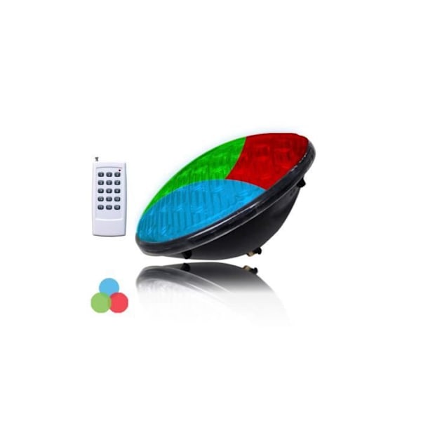 Led simbassänglampa Par56 9w 500lm Rgb Flerfärgad - GENERISK - Ø17,6x6cm RGB flerfärgad