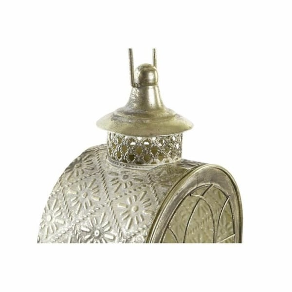 metall guldglaslykta (18 x 13 x 43 cm)