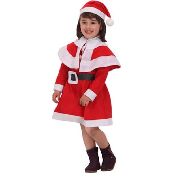 Jultomtekostym för tjejer - ATOSA - Storlek 10/12 år - Röd - 100 % polyester röd och vit