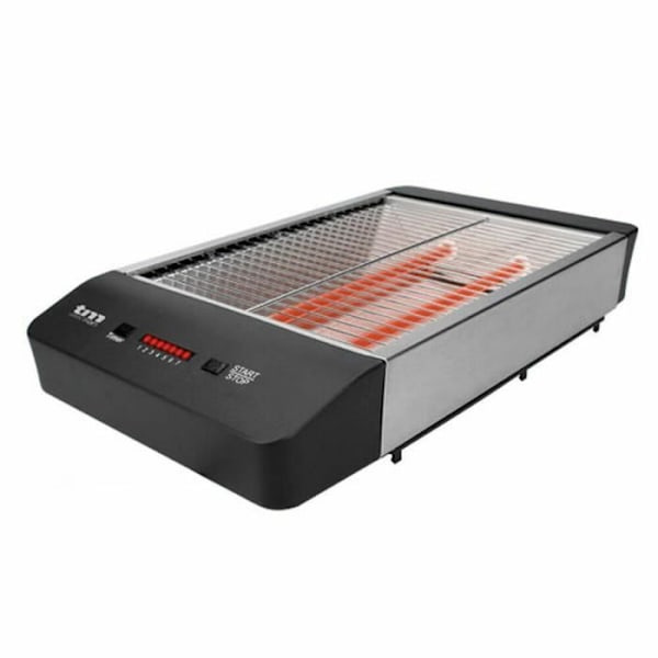 Brødrister - TM Electron - 600W - Sort - 2 skiver - Automatisk slukning Svart