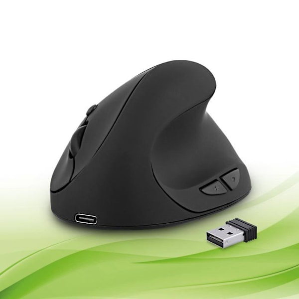 TNB ERGO LINE - Mini pystysuuntainen ja ladattava ergonominen langaton hiiri - musta