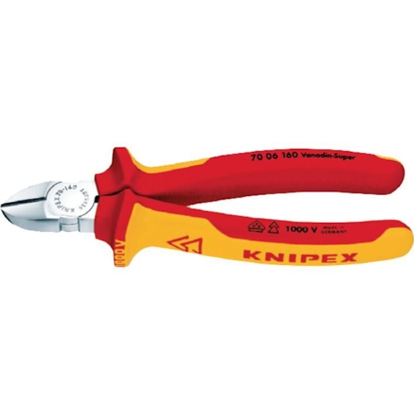 VDE skæretang 180mm - KNIPEX - 7006 - Vanadiumstål - Rød