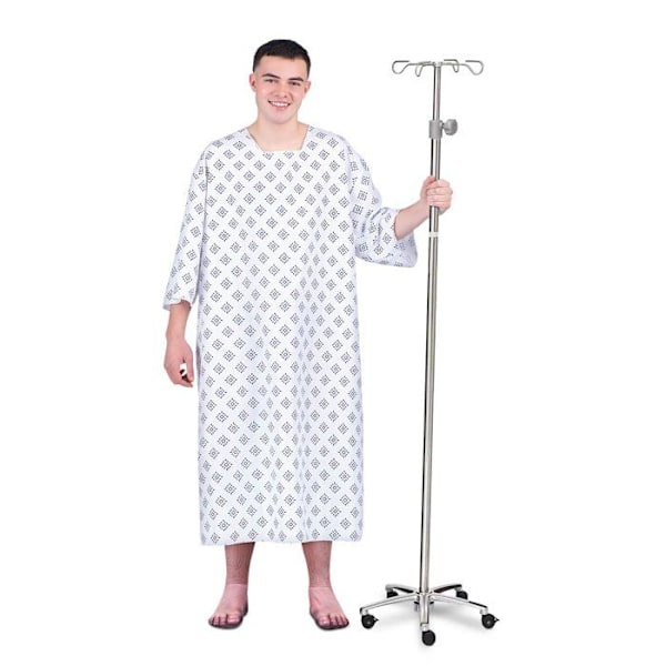 Humoristisk kostume patient voksen - Multifarvet