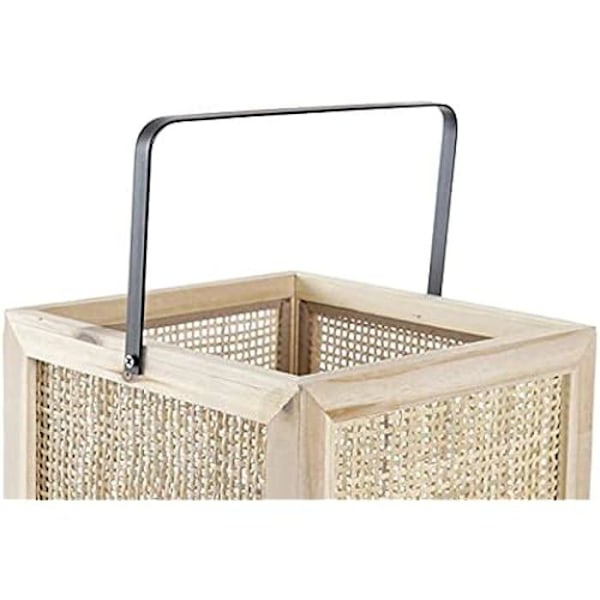 Lanterne - DT - LD-181413 - Naturlig - 20 x 20 x 60 cm - Halm og flet Naturlig