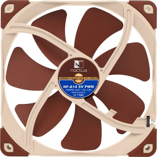 Ventilator - Noctua - NF-A14 - 14 cm - 300-1500 omdr/min - 24,6 dB