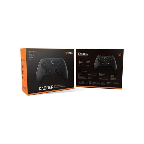 Gamepad Krom Kadoer Bluetooth v5.0 Tärinä Dual Turbo PC Switch Android iOS Musta Svart