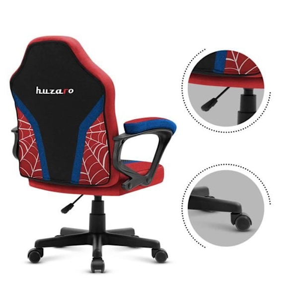Gaming stol HUZARO Ranger 1.0 Spider Mesh til børn - Rød - Højde justerbar - Bløde armlæn röd, svart, blå