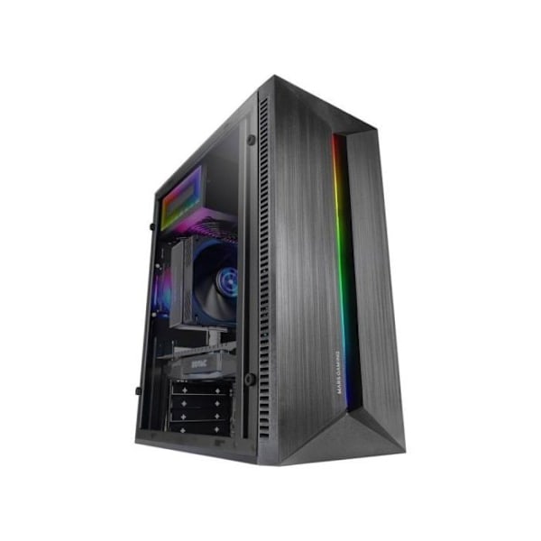 Mars Gaming Mc-blaze PC-kabinet ATX Ventilator FRGB 80mm LED RGB Strimmel Front Sort Sort