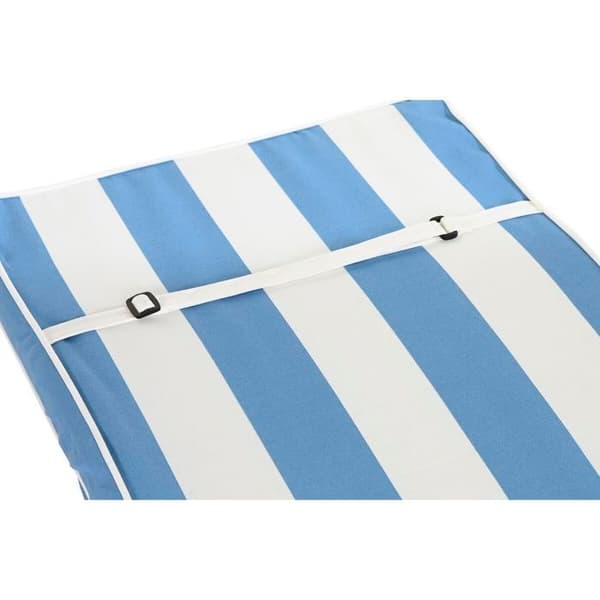 Tuolipehmuste - DKD Home Decor - Raidalliset - Vedenkestävä - Polyesteri - Suorakulmainen vit/himmelblå