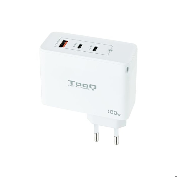 Tooq Gan vægoplader 2Xusb-C/Pd + Usb-A/Qc 100W, hvid Hvid