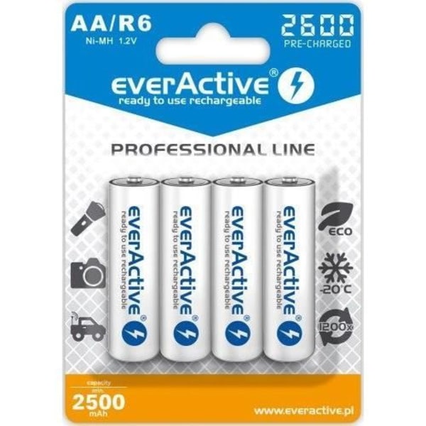 Batteri Everactive Line professionel AA - R6 2600MAH 4 STK