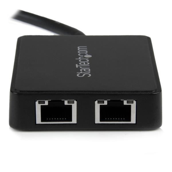 USB 3.0 - 2 Gigabit Ethernet -portit verkkosovitin - STARTECH.COM - USB - 2x RJ45-muunnin