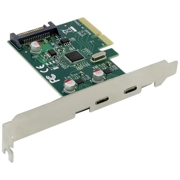 USB-C -LIITINLAITE - CONCEPTRONIC - EMRICK07G - 2 porttia - 10 Gb/s - PCI-Express