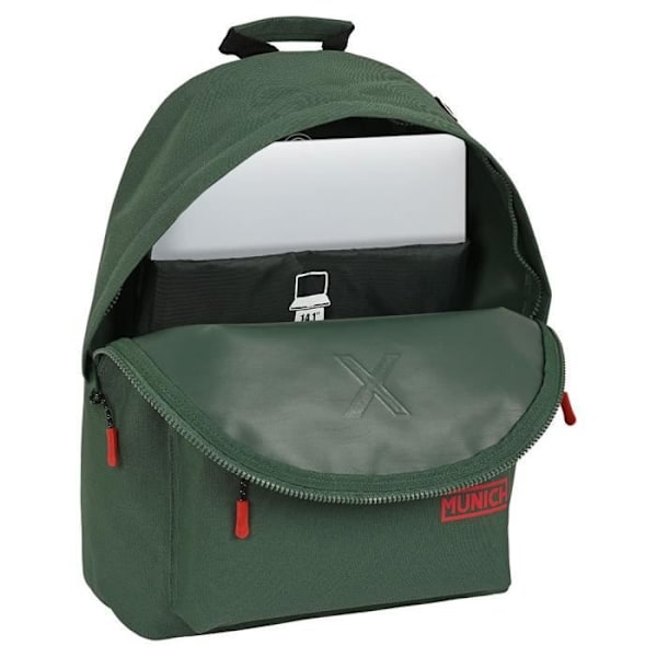 Skoletaske - München - München basicos - 31 x 41 x 16 cm - Grøn - Rum til bærbar computer