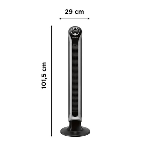 Rowenta Søjnevindue 100cm 40w 3 hastigheder sort - vu6670f0 Svart