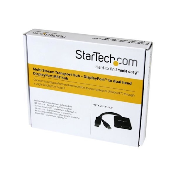 STARTECH.COM DisplayPort - 2x DisplayPort-monimonitorijakaja - 2-porttinen MST-keskitin