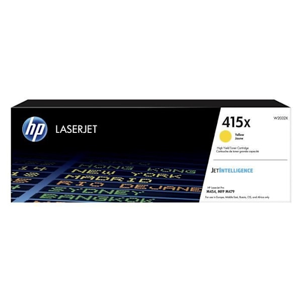 HP 415X højkapacitets gul ægte toner (W2032X) til HP LaserJet Pro M454, M479 printere