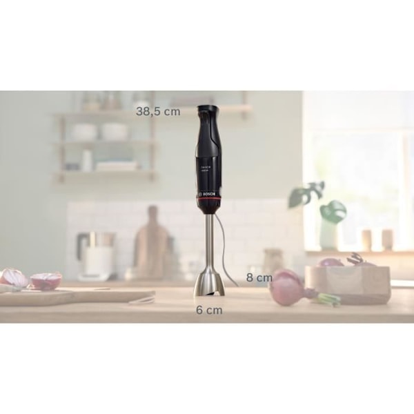 BOSCH ErgoMaster Series 4 stavblender - 1000 W motor - 4 QuattroBlade knive svart och grått