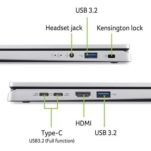 Kannettava tietokone ACER Aspire AG14-71P-73BF - Windows 11 - 14'' WUXGA IPS - Intel Core i7-13620H - RAM 16Go - 1To SSD - UHD Graphics - AZERTY