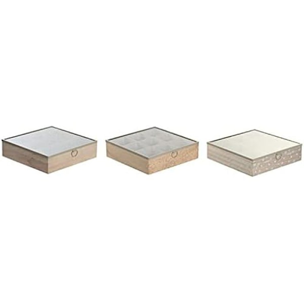 Infusionslåda - DKD Home Decor - Estándar - MDF trä - Glas - Mått 24x24x6,5 cm