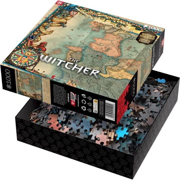 GODT BYGGESPIIL: THE WITCHER DE NORDLIGE KONGERIGER - PUZZLE 1000 PIECE Mättade färger