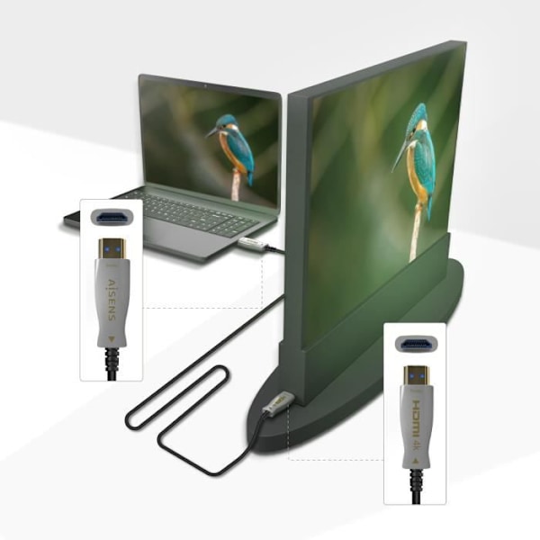 HDMI Kabel V2.0 - AOC - 70M - 4K ved 60Hz - 18Gb/s - Han/Han