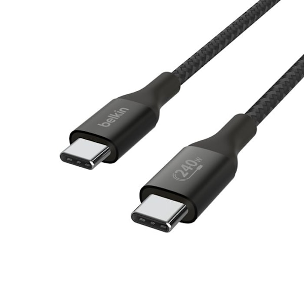 USB-C-kabel - BELKIN - CAB015BT1MBK - 1 m - Sort - Hurtigopladning 240 W