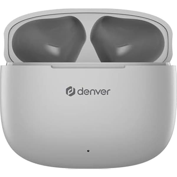 DENVER TWE-48 in-ear hörlurar - Trådlös Bluetooth - Grå - 6h batteritid Grå