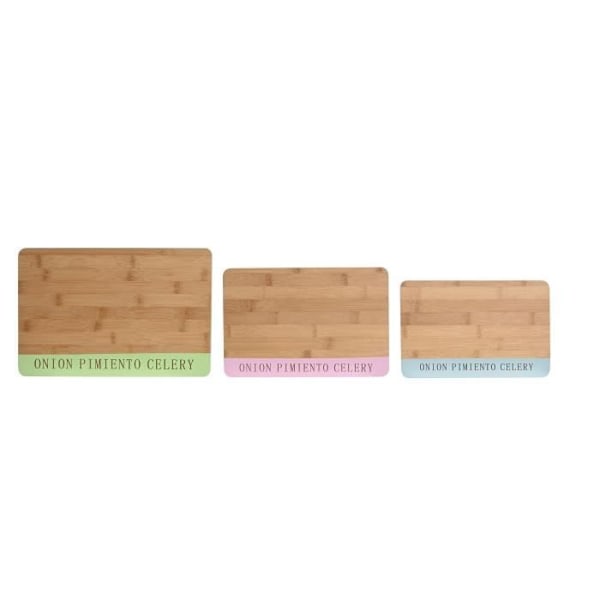 Bambu skärbräda Set om 3 33cm i 3 olika färger