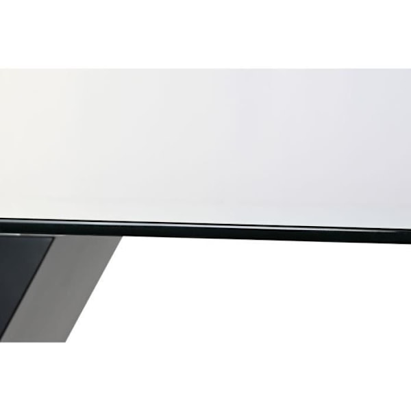 sort spisebord hærdet glas mdf træ (180 x 90 x 76 cm)