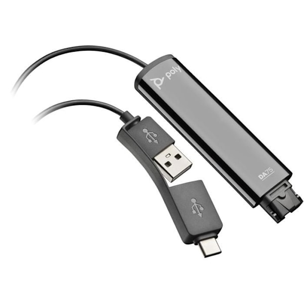 USB-A/C-sovitin - Poly - DA75 - Älykäs kuulokkeiden tunnistus - EncorePro kuulokkeet