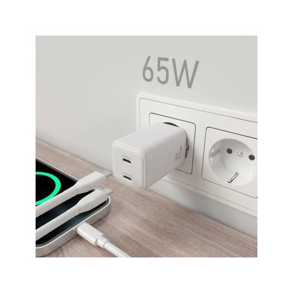 CARGADOR AISENS GAN 65W 2XUSB-C PD3.0 QC4.0 VIT