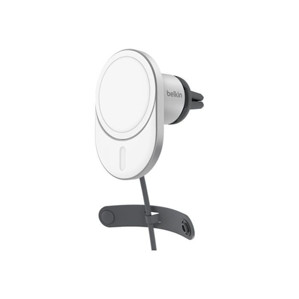 Magnetisk Biloplader - BELKIN - BoostCharge Pro - 15W - MagSafe-kompatibel - Sikker fastgørelse grå