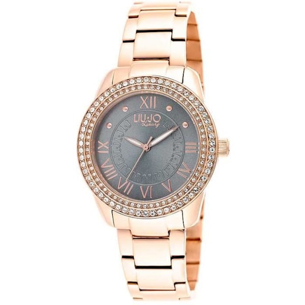 Dameur til kvinder - LIU·JO - PRINCESS TLJ901 - Kvarts - Analog - Rustfrit stål forgyldt med guld Grå, rosa