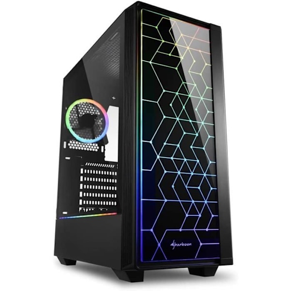 Sharkoon RGB Gaming PC-taske - LIT 100 Sort