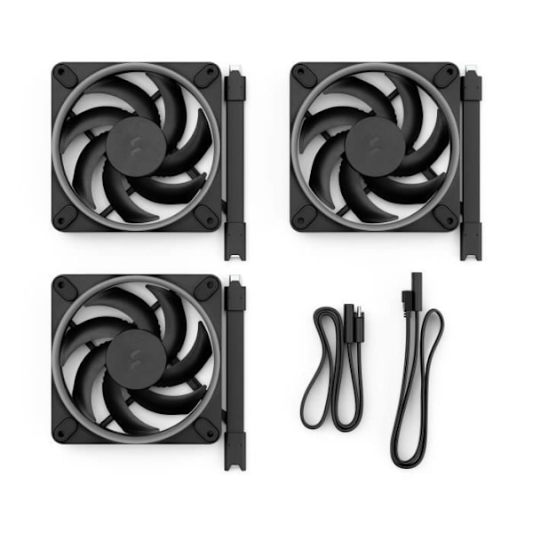 PC-fläkt - FRACTAL DESIGN - Momentum 12 RGB - 3-pack - FDB - ARGB Gen 2 ljusring - PWM-kontroll