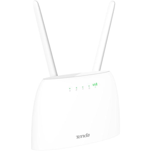 TENDA Router 4g 300Mbps, simkortport, Ethernet-portar, Voice Service, 4G+ LTE , VoLTE, WiFi-router enkel konfiguration. 4G06 Vit