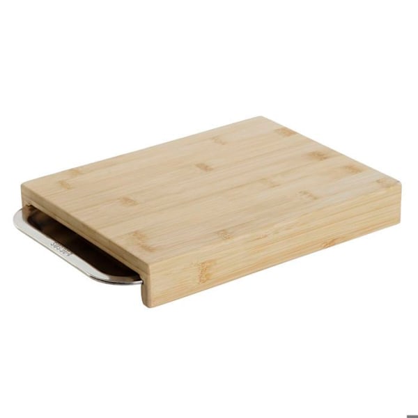 Skærebræt - DKD Home Decor - Bambus og Rustfrit Stål - 28x21,5 cm - Elegance - Chic naturlig