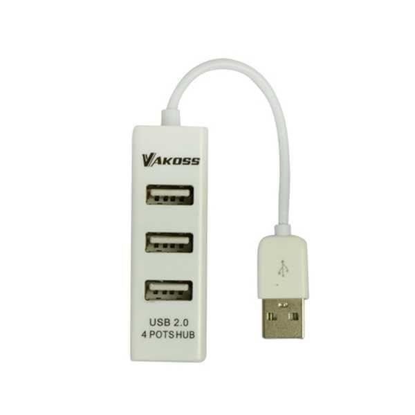 VAKOSS hub usb usb 2.0, 4 porte tc-45234ux sort [tc-45234ux] - TC-234UX