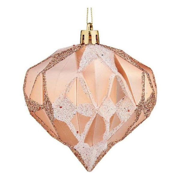 Julkulor - Diamant - Koppar - Plast - Ø 8 cm Koppar